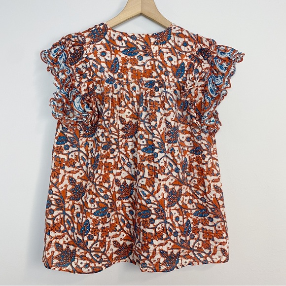 Anthro Love The Label Vineyard Ruffled Top - Picture 9 of 11